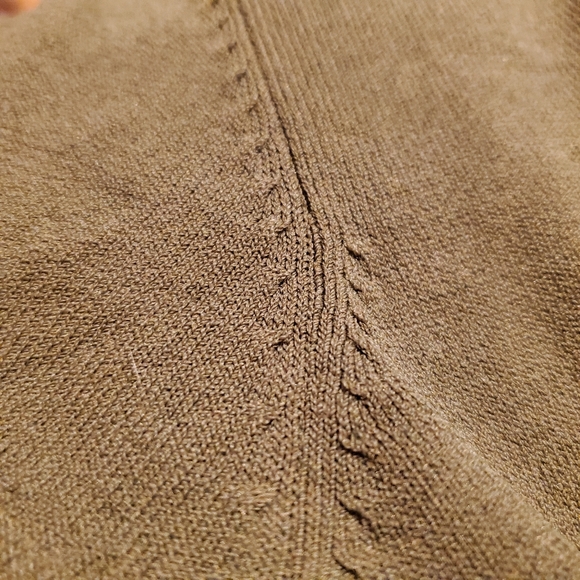 Olive & Brown Argyle Short Collared Top - Picture 6 of 8